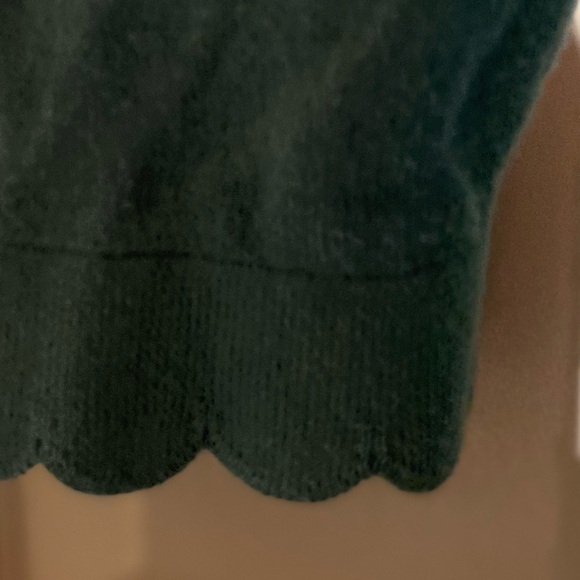 Such a cute cardigan. Scalloped beautiful Ann Taylor green color. Size L. - Picture 4 of 4
